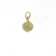 LOA391 - Gold Brass Pendant with Top Grade Crystal  in Clear-0