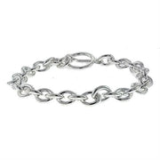LOA537 - Silver Brass Bracelet with No Stone-0
