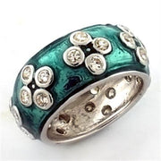 LOA637 - Rhodium 925 Sterling Silver Ring with AAA Grade CZ  in Clear-0