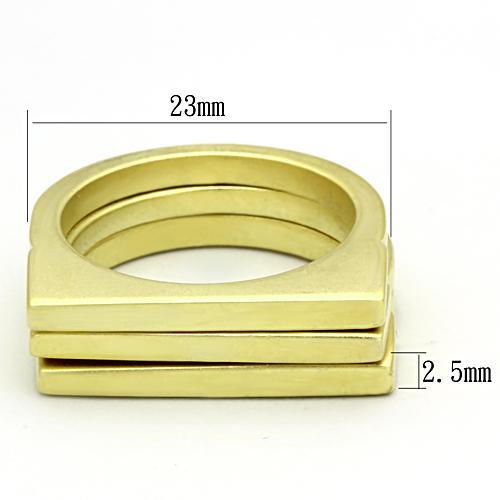 LOA851 - Matte Gold Brass Ring with No Stone-1