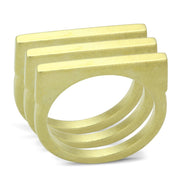 LOA851 - Matte Gold Brass Ring with No Stone-0