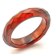 LOS070 -  Stone Ring with AAA Grade CZ  in Garnet-0