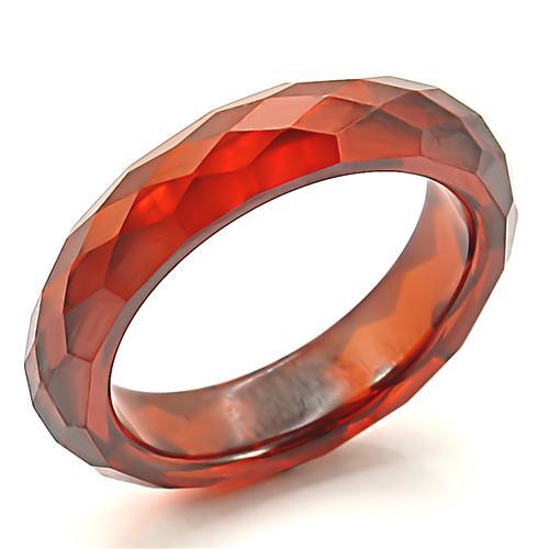 LOS070 -  Stone Ring with AAA Grade CZ  in Garnet-0