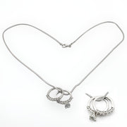 LOS144 - Rhodium 925 Sterling Silver Pendant with AAA Grade CZ  in Clear-0