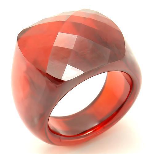 LOS157 -  Stone Ring with AAA Grade CZ  in Garnet-0