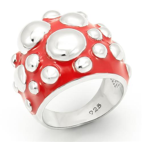 LOS162 - Rhodium 925 Sterling Silver Ring with No Stone-0