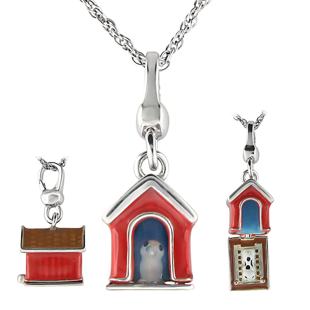 LOS419 - Silver 925 Sterling Silver Chain Pendant with No Stone-0