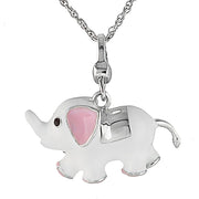 LOS421 - Silver 925 Sterling Silver Chain Pendant with Top Grade Crystal  in Siam-0