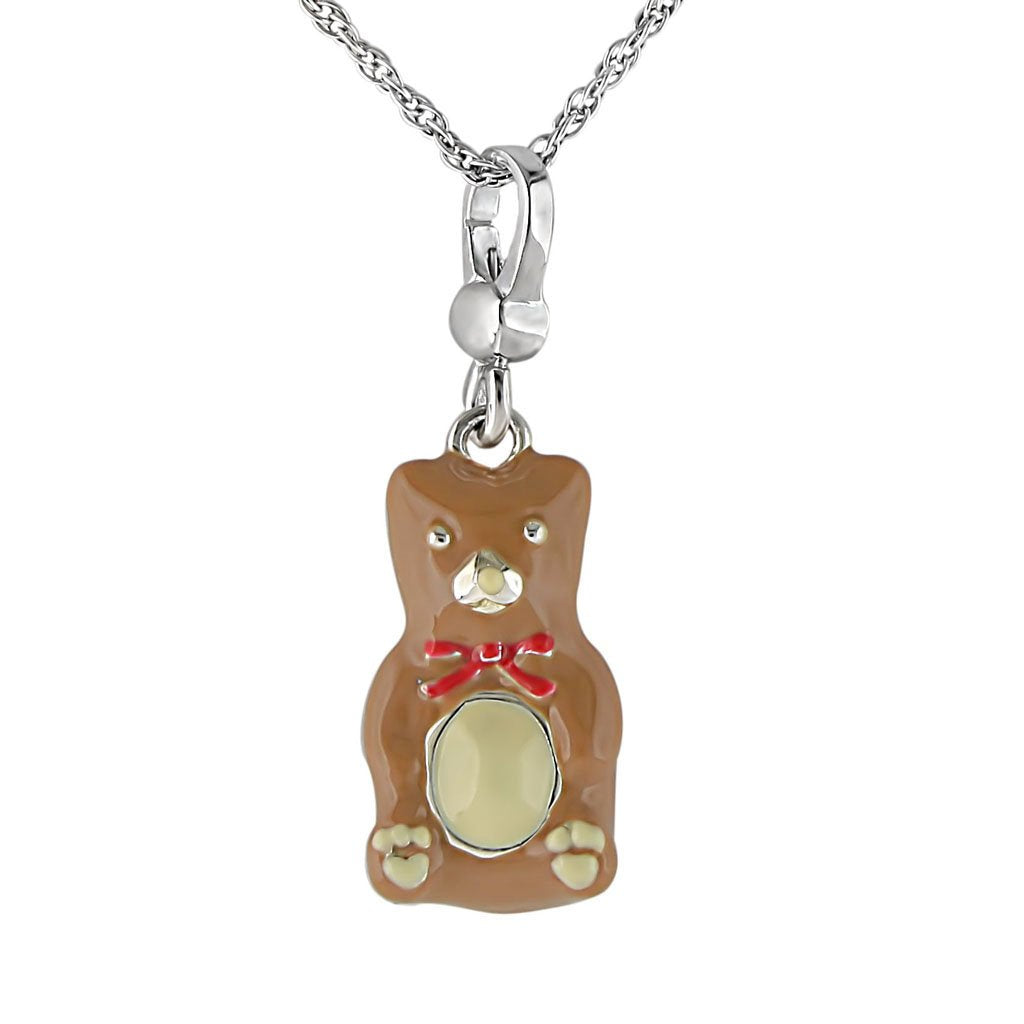 LOS422 - Silver 925 Sterling Silver Chain Pendant with No Stone-0