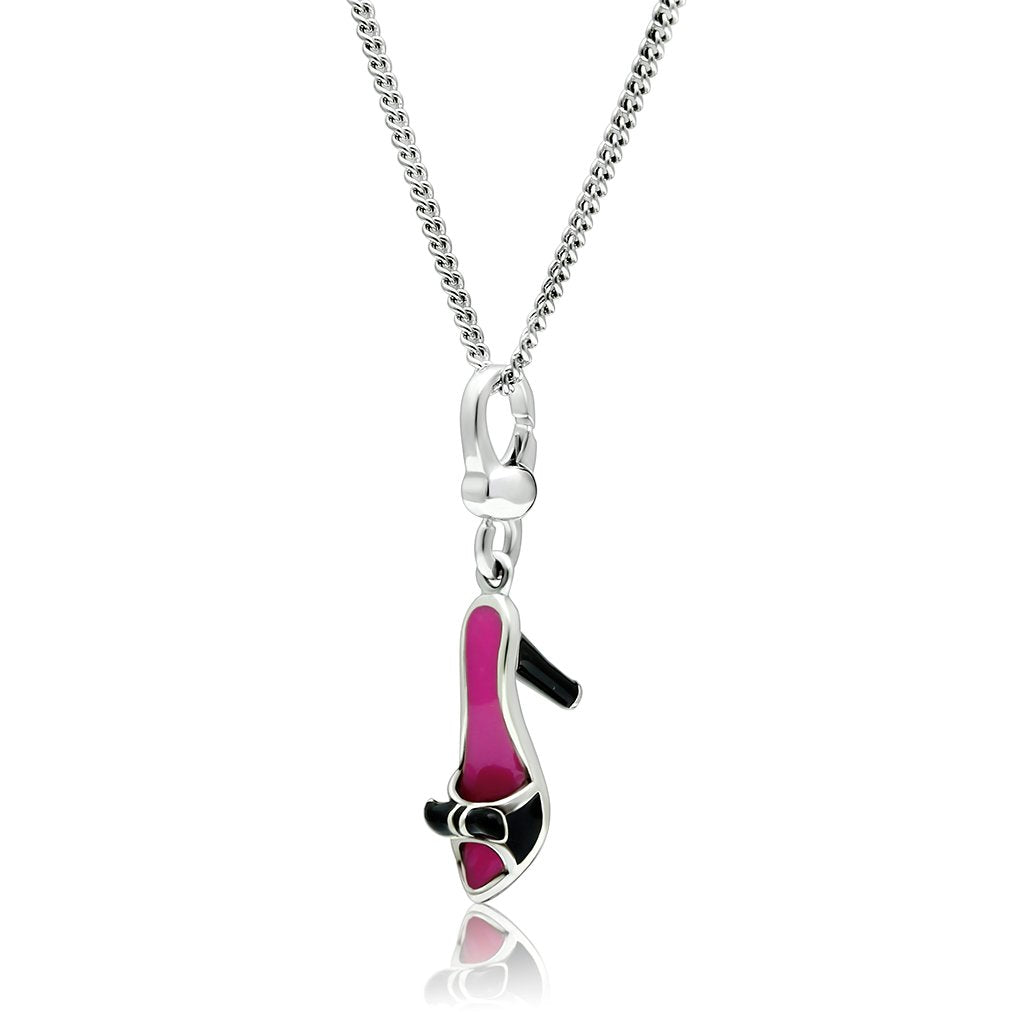 LOS423 - Silver 925 Sterling Silver Chain Pendant with No Stone-0
