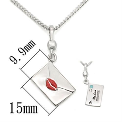 LOS432 - Silver 925 Sterling Silver Chain Pendant with No Stone-1