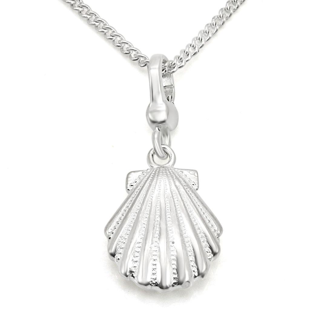 LOS433 - Silver 925 Sterling Silver Chain Pendant with No Stone-0