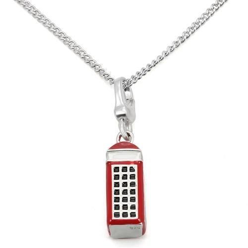 LOS440 - Silver 925 Sterling Silver Chain Pendant with No Stone-0