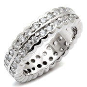 LOS496 - Rhodium 925 Sterling Silver Ring with AAA Grade CZ  in Light Amethyst-0