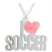 OT016 - Silver Brass Pendant with Epoxy  in Rose-0
