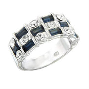 S55206 - Rhodium 925 Sterling Silver Ring with Top Grade Crystal  in Montana-0