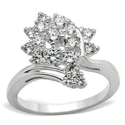 SS036 - Silver 925 Sterling Silver Ring with AAA Grade CZ  in Clear-0
