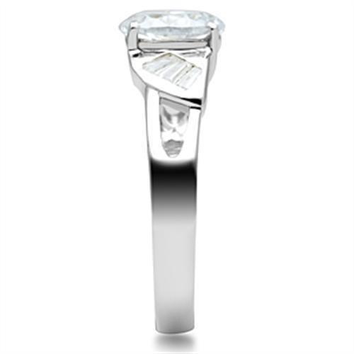 SS048 - Silver 925 Sterling Silver Ring with AAA Grade CZ  in Clear-3
