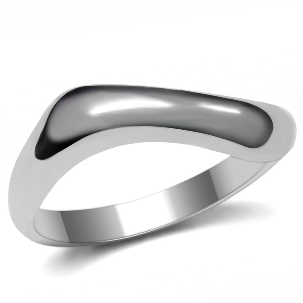 TK031 - High polished (no plating) Stainless Steel Ring with No Stone-0