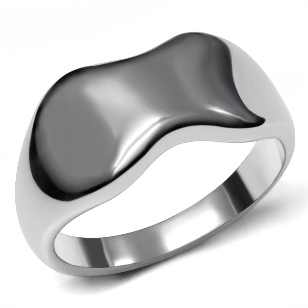 TK033 - High polished (no plating) Stainless Steel Ring with No Stone-0