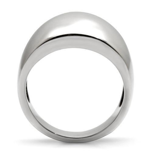 TK034 - High polished (no plating) Stainless Steel Ring with No Stone-3