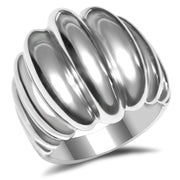 TK035 - High polished (no plating) Stainless Steel Ring with No Stone-0