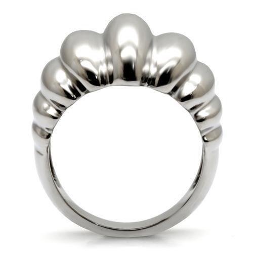 TK035 - High polished (no plating) Stainless Steel Ring with No Stone-3