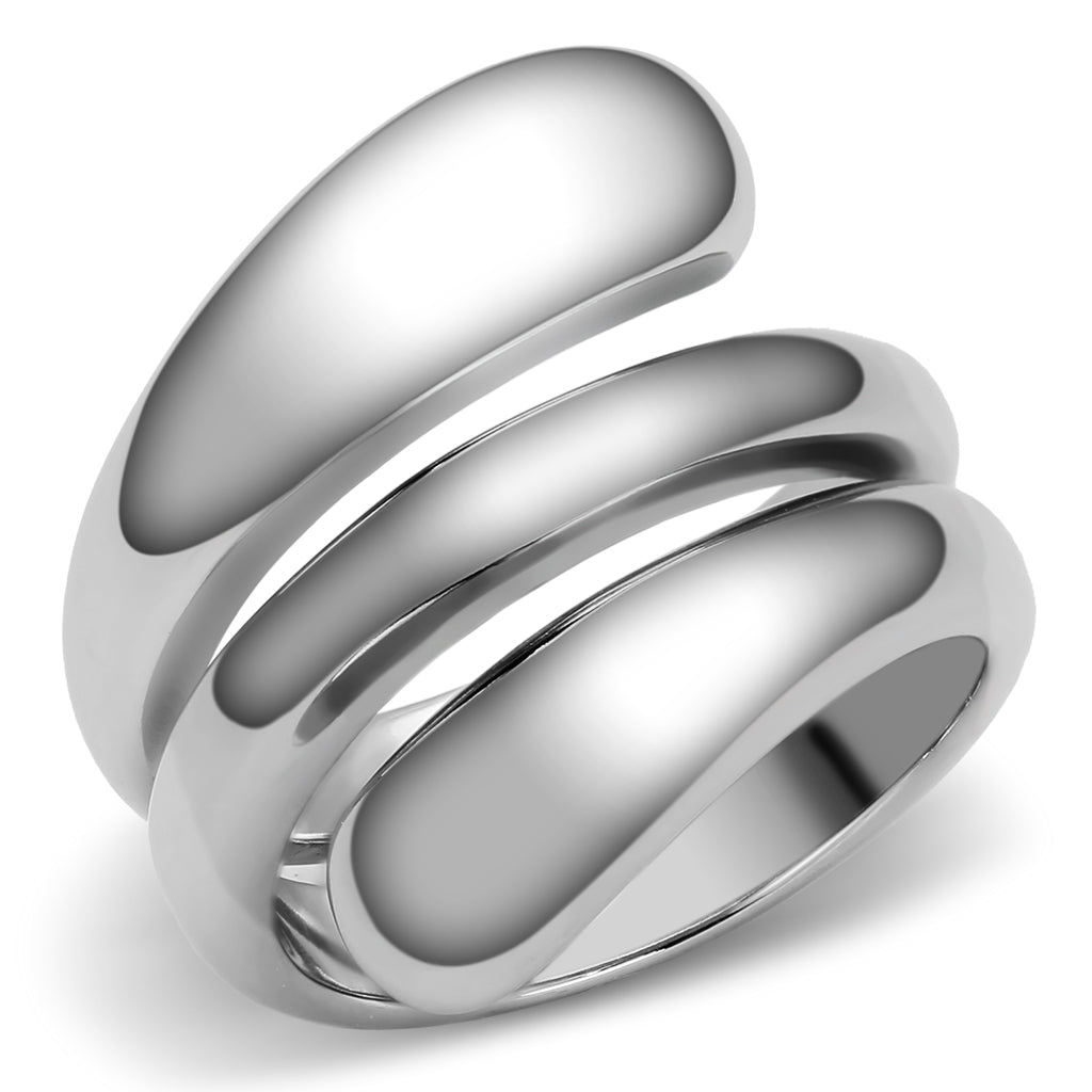 TK037 - High polished (no plating) Stainless Steel Ring with No Stone-0