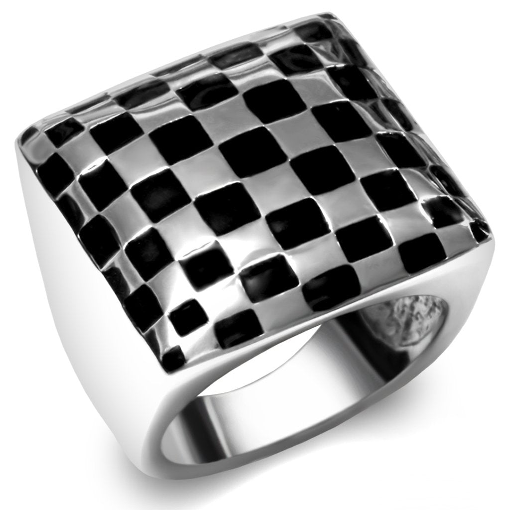 TK040 - High polished (no plating) Stainless Steel Ring with No Stone-0
