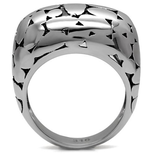 TK048 - High polished (no plating) Stainless Steel Ring with No Stone-3