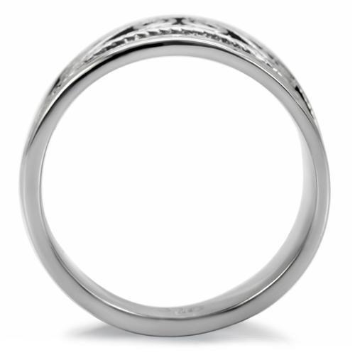 TK052 - High polished (no plating) Stainless Steel Ring with No Stone-3