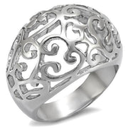 TK055 - High polished (no plating) Stainless Steel Ring with No Stone-0