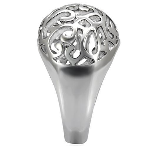 TK055 - High polished (no plating) Stainless Steel Ring with No Stone-4