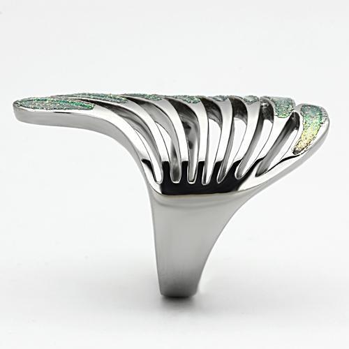 TK1001 - High polished (no plating) Stainless Steel Ring with No Stone-4