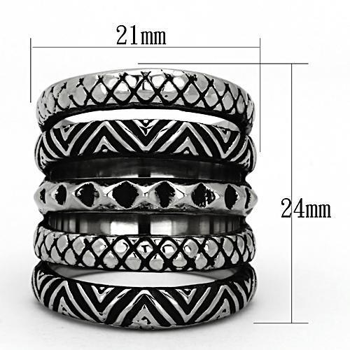 TK1008 - High polished (no plating) Stainless Steel Ring with No Stone-1