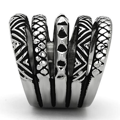 TK1008 - High polished (no plating) Stainless Steel Ring with No Stone-3