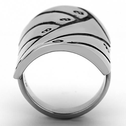 TK1010 - High polished (no plating) Stainless Steel Ring with No Stone-2