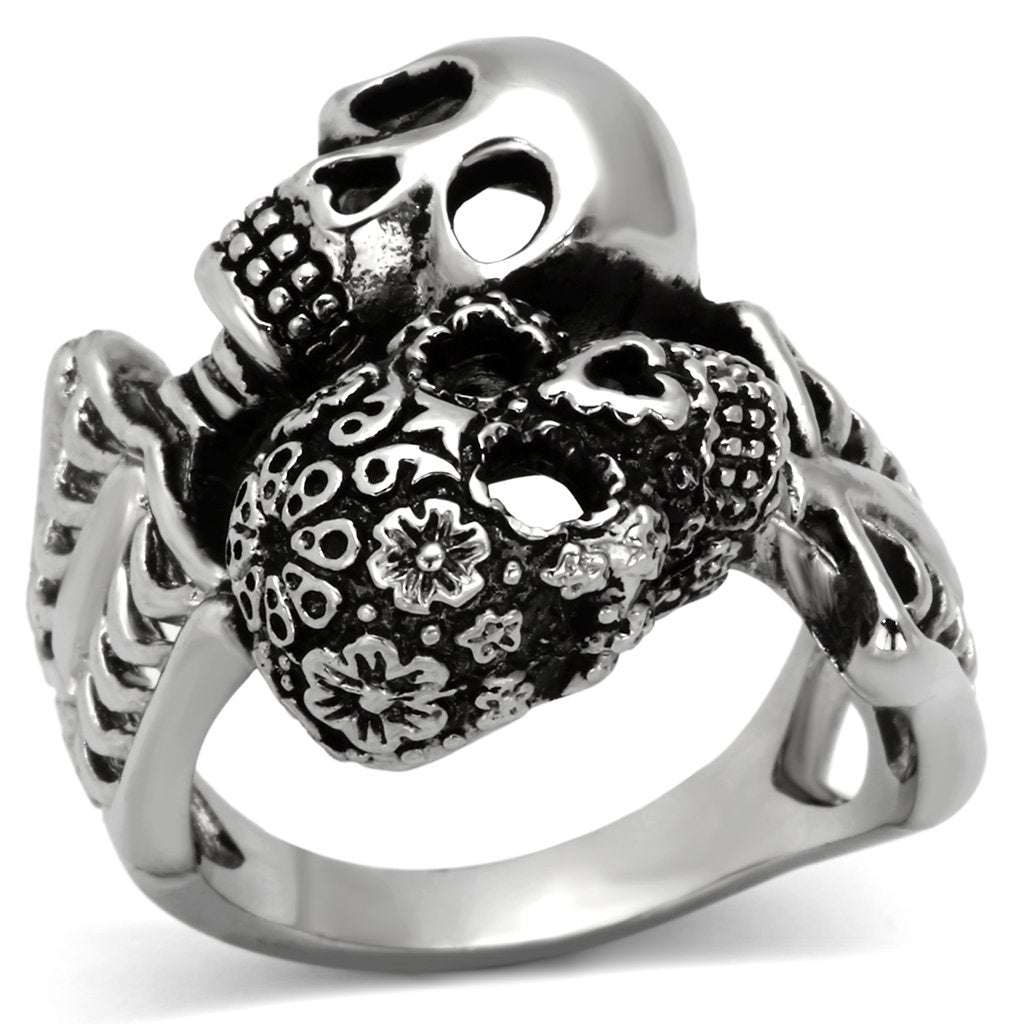 TK1039 - High polished (no plating) Stainless Steel Ring with No Stone-0