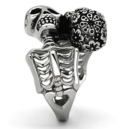 TK1039 - High polished (no plating) Stainless Steel Ring with No Stone-4