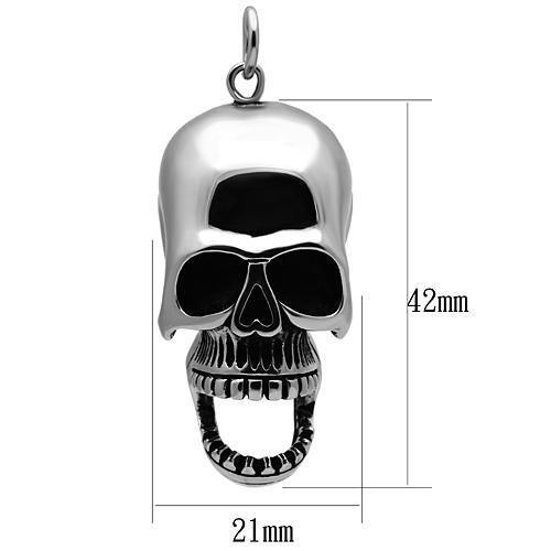 TK1047 - High polished (no plating) Stainless Steel Pendant with No Stone-1