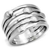 TK106 - High polished (no plating) Stainless Steel Ring with No Stone-0