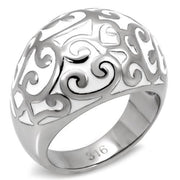 TK107 - High polished (no plating) Stainless Steel Ring with No Stone-0