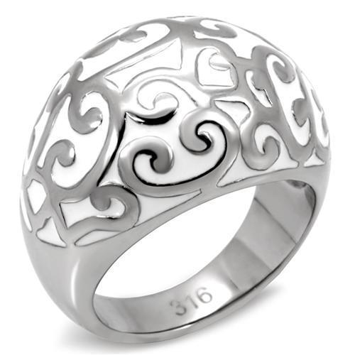 TK107 - High polished (no plating) Stainless Steel Ring with No Stone-0