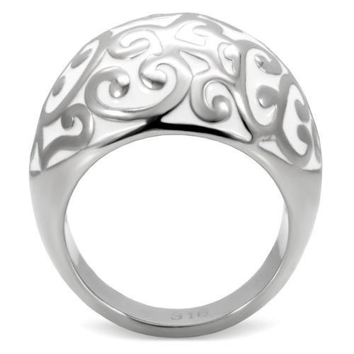 TK107 - High polished (no plating) Stainless Steel Ring with No Stone-3