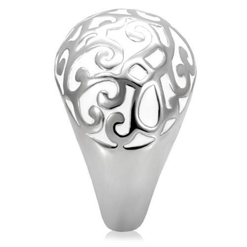 TK107 - High polished (no plating) Stainless Steel Ring with No Stone-4