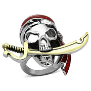 TK1205 - Two-Tone IP Gold (Ion Plating) Stainless Steel Ring with Epoxy  in Siam-0