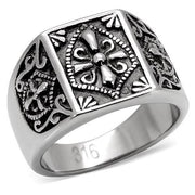 TK127 - High polished (no plating) Stainless Steel Ring with No Stone-0