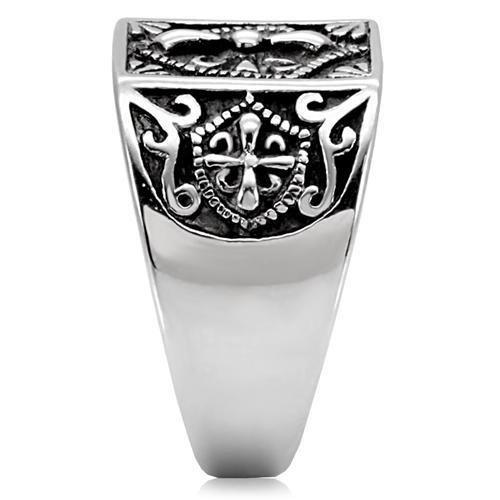 TK127 - High polished (no plating) Stainless Steel Ring with No Stone-4