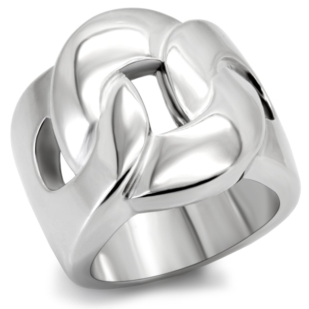 TK131 - High polished (no plating) Stainless Steel Ring with No Stone-0