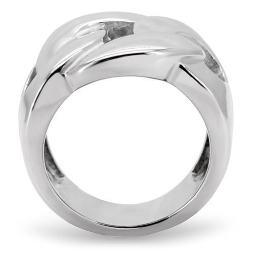 TK131 - High polished (no plating) Stainless Steel Ring with No Stone-3